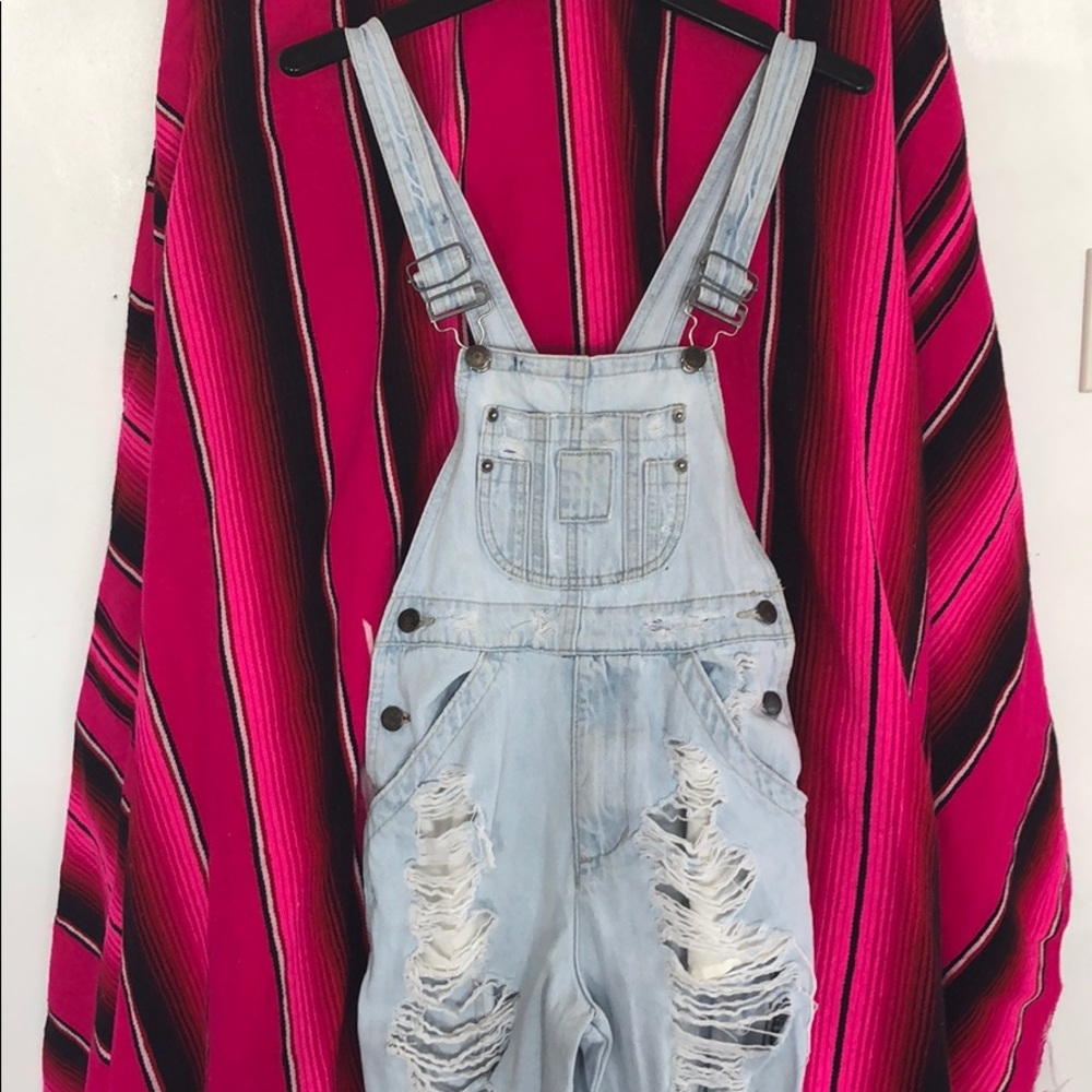 CARMAR denim distressed overalls XS